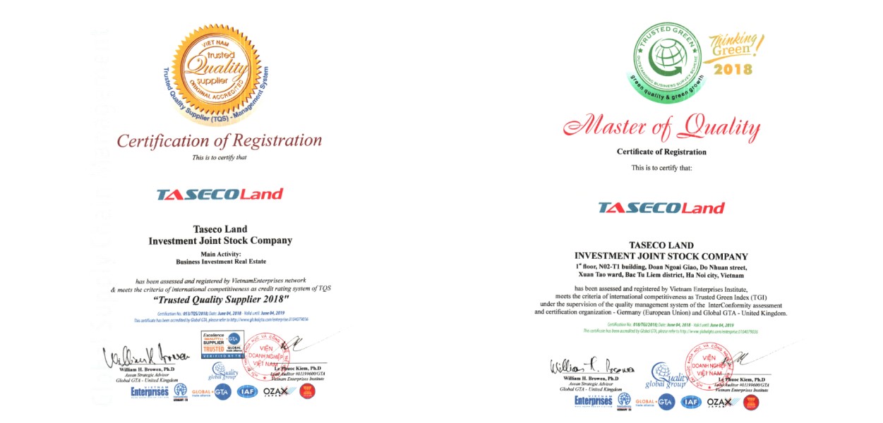 Taseco land achieved 