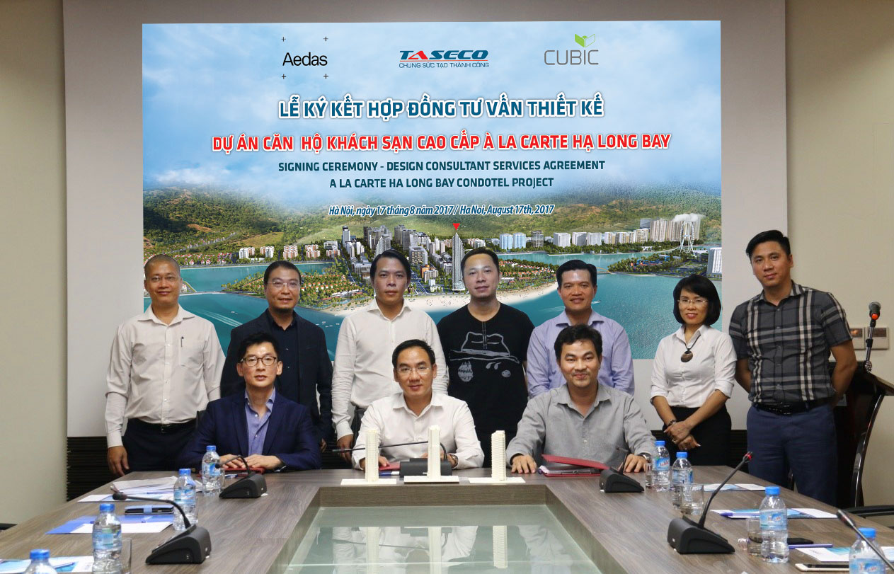 Contract signing ceremony for design consultancy for A La Carte Ha Long Bay project
