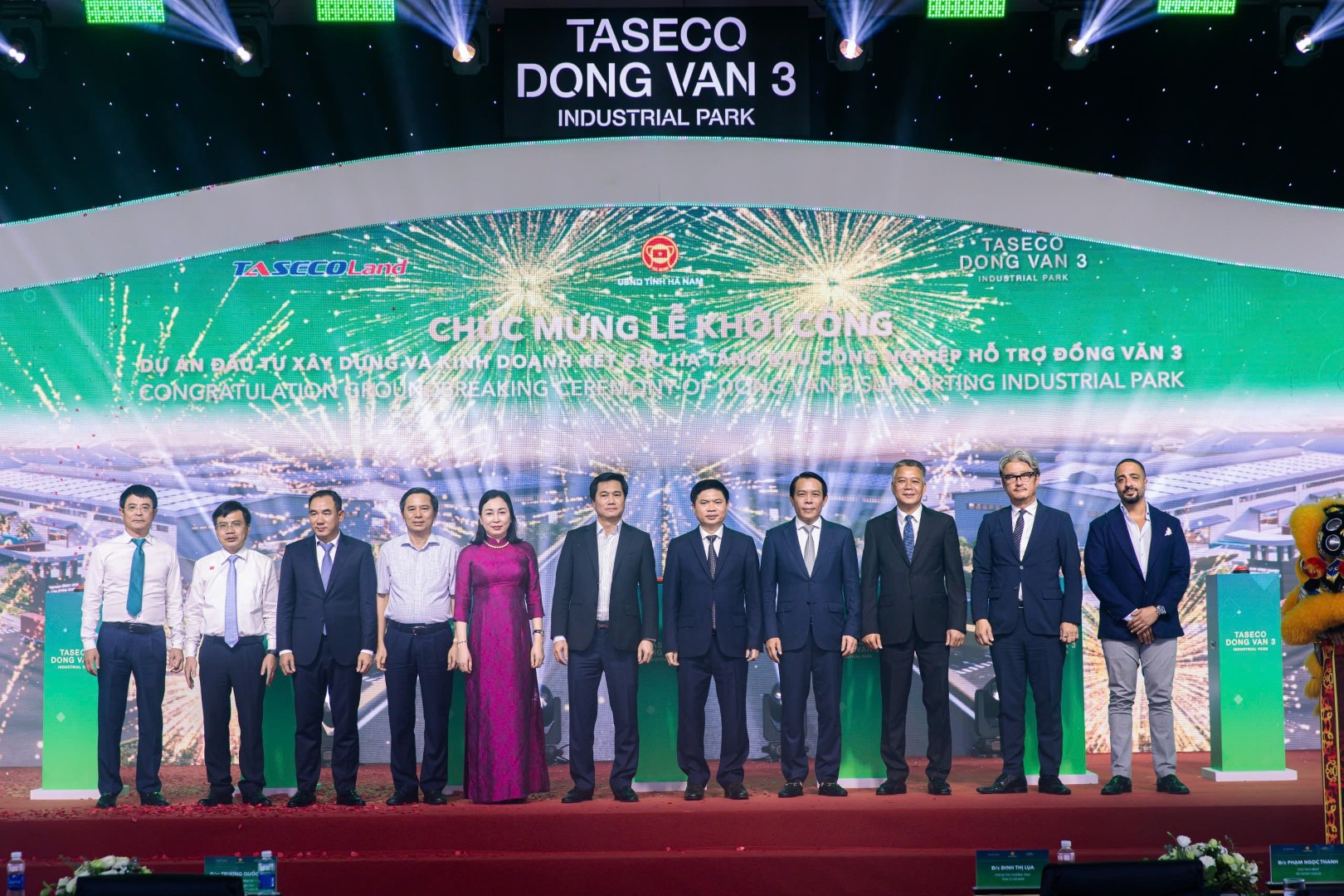 Groundbreaking Ceremony of the Project to Invest in Construction and Business of Infrastructure of Dong Van 3 Supporting Industrial Park